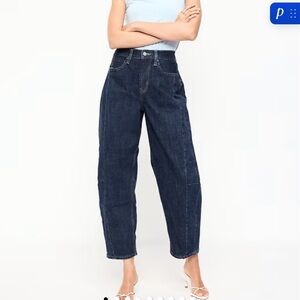 Old Navy Dark Blue Barrel Jeans